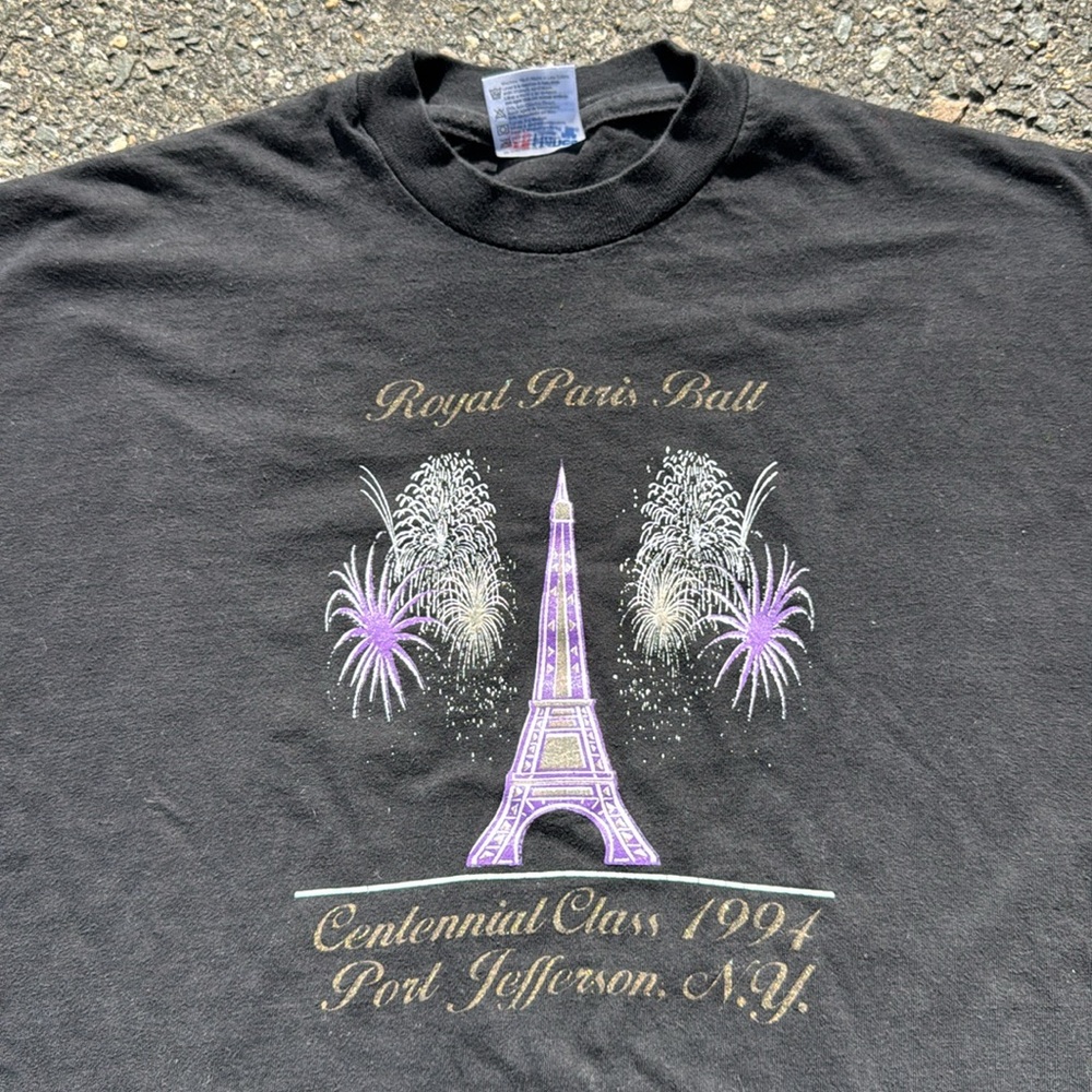 Vintage Port Jefferson Long Island t shirt Royal Paris Ball fireworks size xl